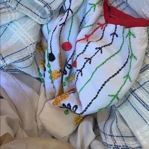 Anthropologie Postmark Blue Striped pocket tshirt